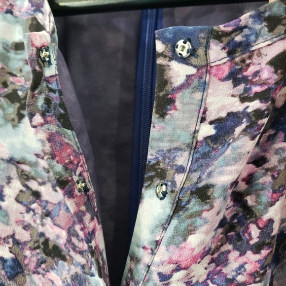 Rebecca Taylor 100% Silk Dress Sleeveless Abstract Multicolor Jewel Tones Fairy‎ - Picture 7 of 14